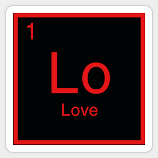 Periodic Table Love Element Sticker